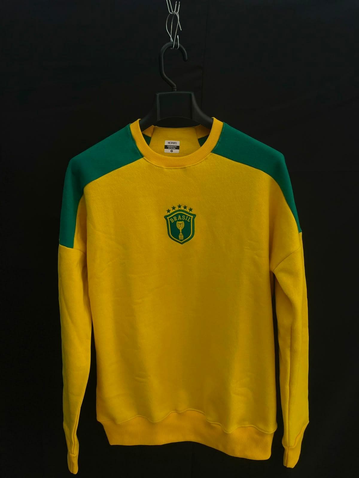 Moletom Retrô Brasil Amarelo